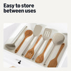 6-Piece Set Acacia Wood Utensil Set