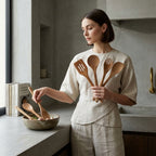 6-Piece Set Acacia Wood Utensil Set